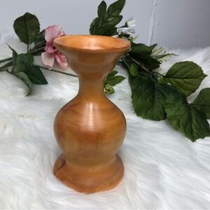 Paul’s Aspen Crafts Wooden Vase 6” x 3” Brown Wood Color